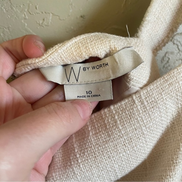 W‎ by Worth White Cotton Square Neck Dress - Picture 5 of 8